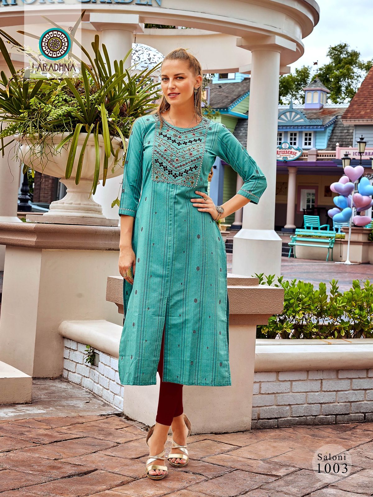 Aradhna Saloni Vol 1 Wholesale Cotton Party Wear Kurtis Catalog